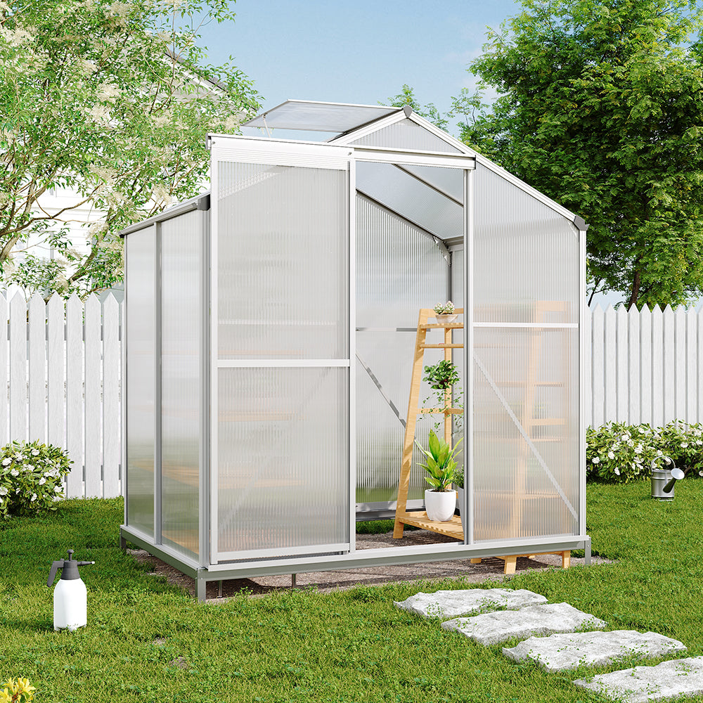Aluminium Hobby Greenhouse with Window Opening With Base/Without Base