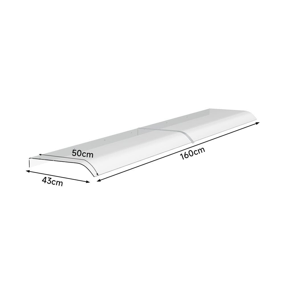 200cm Arc Window Doorway Awning Canopy – Full Dimensions and Setup Information