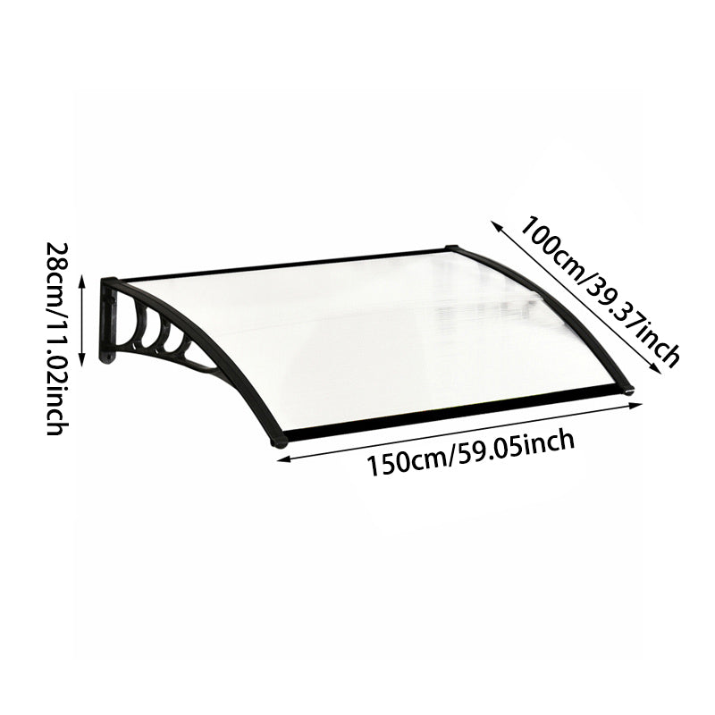 150cm x 100cm Black Aluminum Awning for Door/Window – Size and Installation Guide