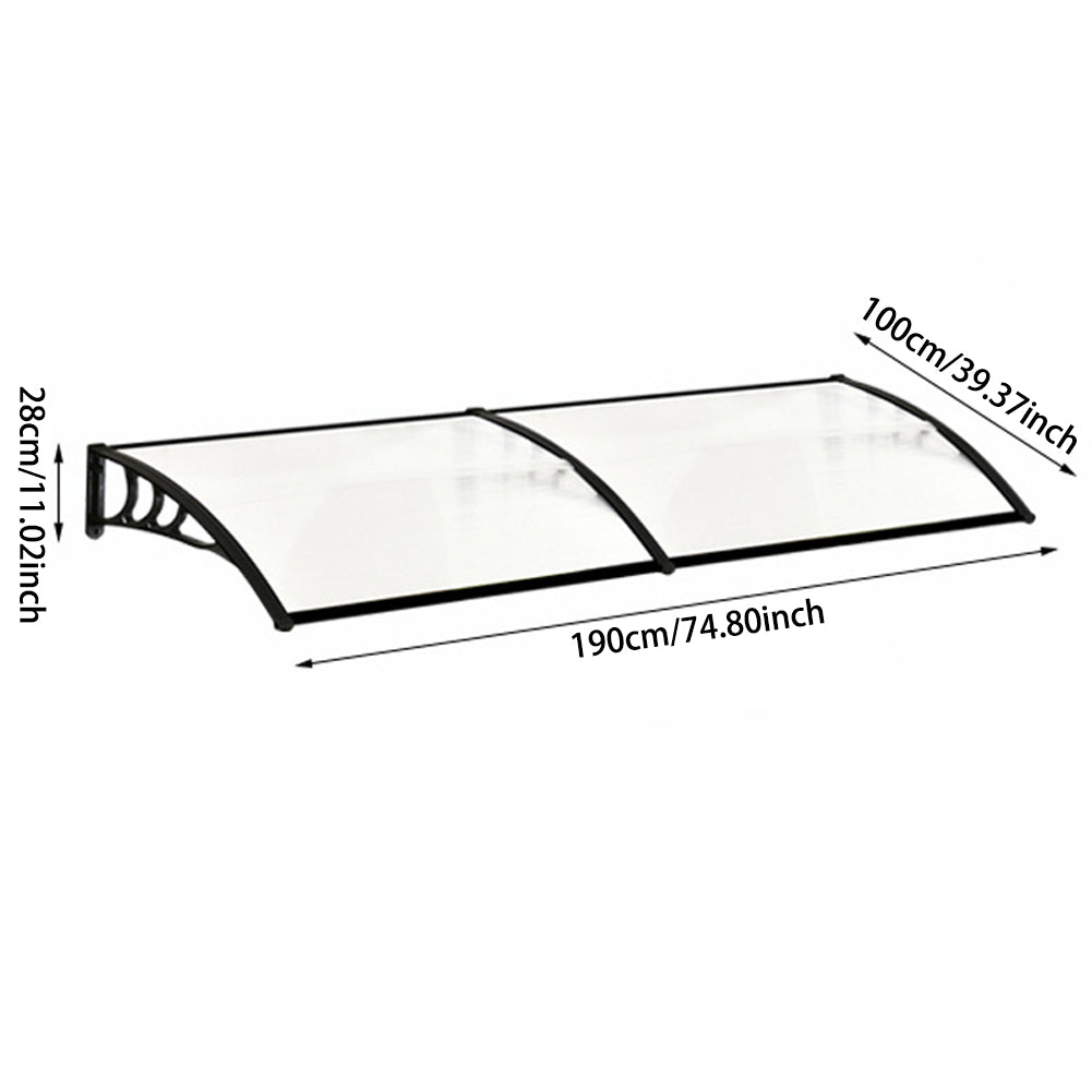 Dimensions of 270cm x 96cm Black Window Door Awning Canopy – Full Size and Installation Guide