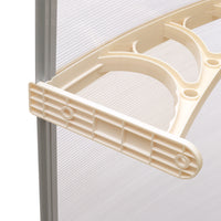 Close-up of Telescopic Arm Mechanism on 120cm White Aluminum Door Window Awning