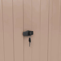 Close-Up of Lockable Door Handle – Secure Entry for 5x3ft Metal Bike and Tool Shed