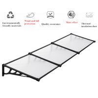 270cm Black Awning with Waterproof, UV Protection, and Wind Resistance Features