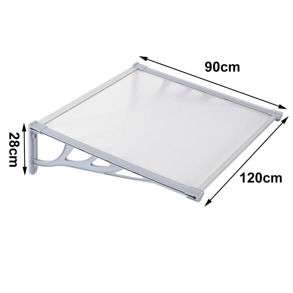 Dimensions of 100cm White Aluminum Door Window Awning – Width and Depth Measurements