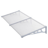 White 140cm Door Window Rain Cover – Sturdy Aluminum and PC Construction