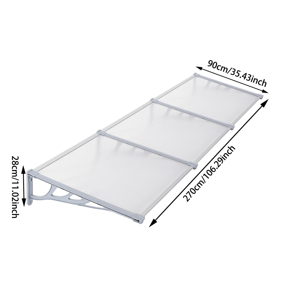 270cm Large Door Window Awning – Full Dimensions and Fitting Guide