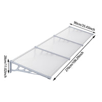 270cm Large Door Window Awning – Full Dimensions and Fitting Guide