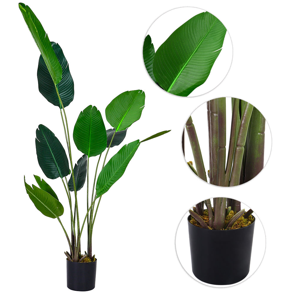 180cm Height Artificial Banana Tree Faux Plant Realistic Indoor Home Office Decor