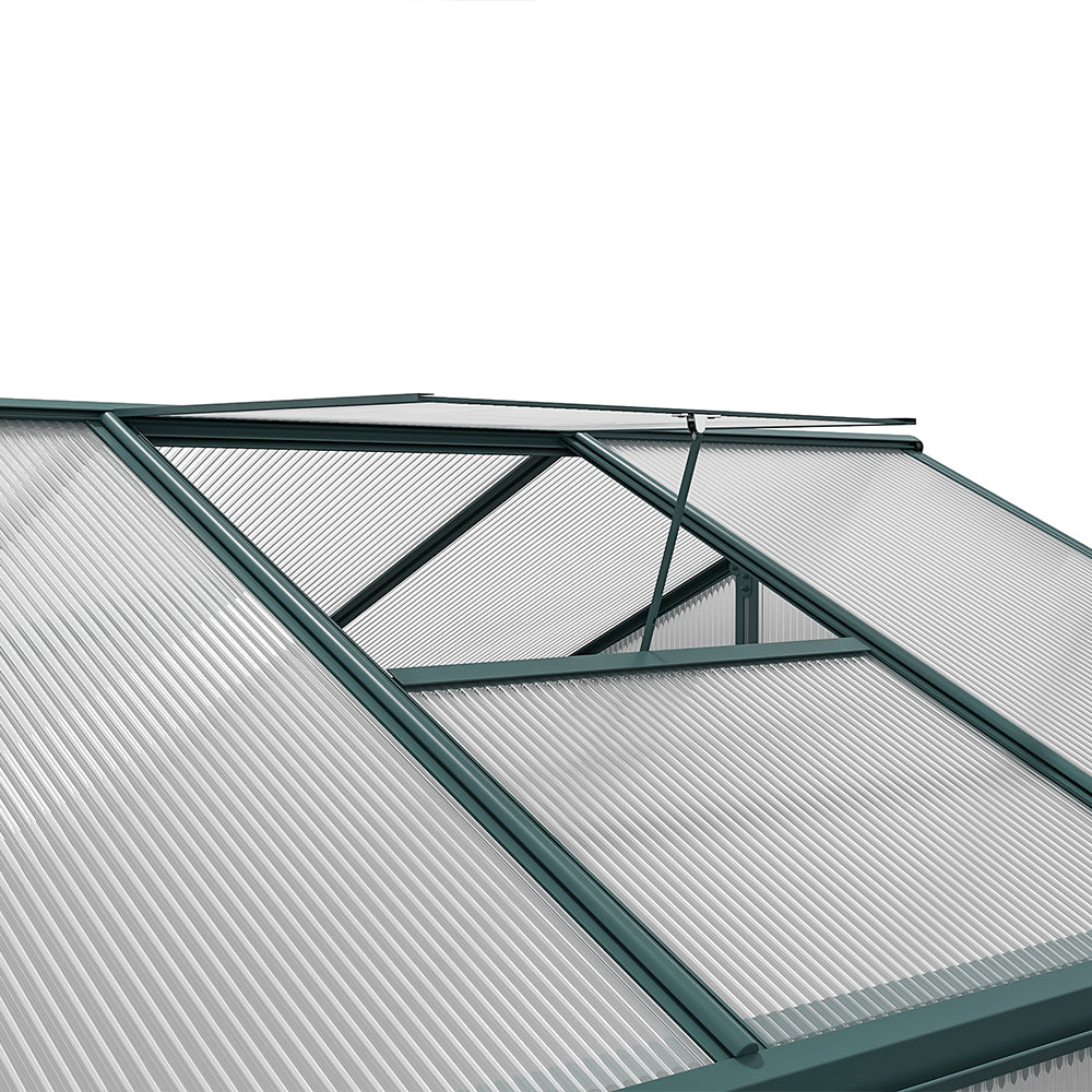 Adjustable Roof Vent on 4x6ft Greenhouse with Base – Enhances Airflow and Humidity Control
