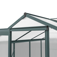 Close-up of Hinged Door on 6x6ft Greenhouse Without Base – Easy Access Design
