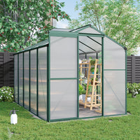 10x6ft polycarbonate greenhouse in garden setting – ideal for growing vegetables and flowers