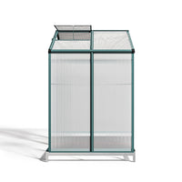 Top View of 4x6ft Greenhouse with Base – Shows Roof Panels and Support Frame Layout