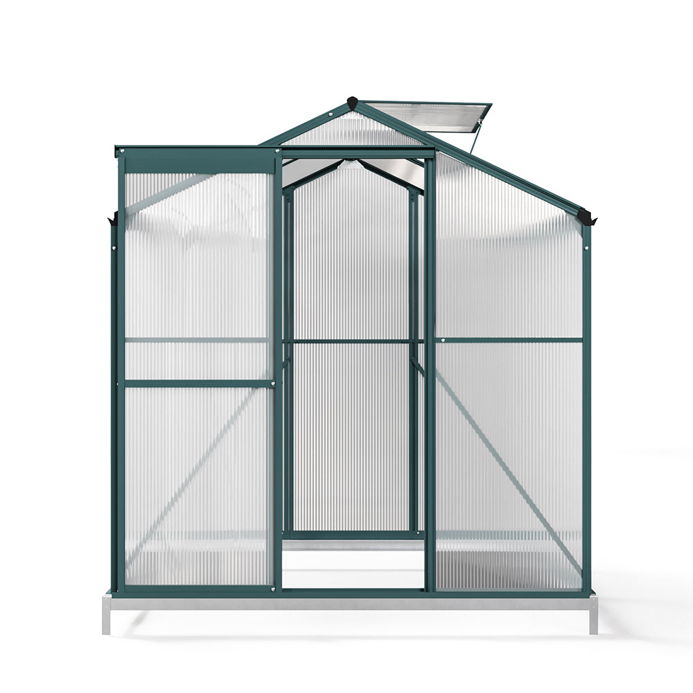 4x6ft Garden Greenhouse with Base – Full Structure Product Image on White Background