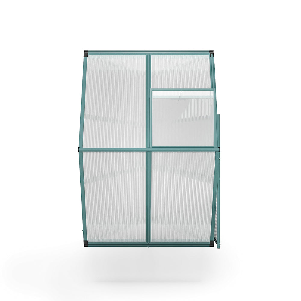 Top View of 4x6ft Greenhouse Frame and Roof Panel Layout – Compact Structure without Base