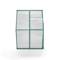 Top View of 4x6ft Greenhouse Frame and Roof Panel Layout – Compact Structure without Base