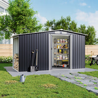 Open 8x4ft Metal Garden Shed – Organized Outdoor Tool Storage