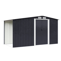 8x6ft Outdoor Shed with Gable Roof – Weather-Resistant Galvanized Steel