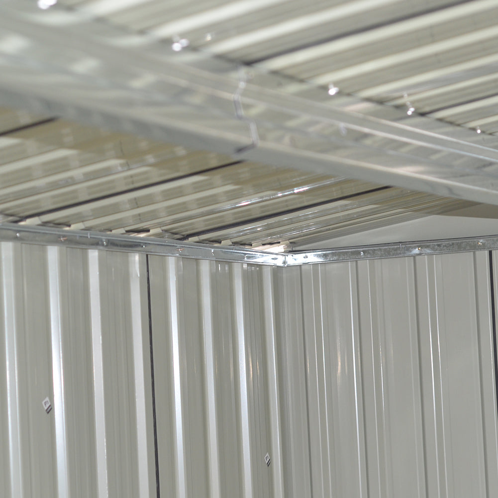 Interior Roof Side Detail – 8x4ft Gable Top Galvanized Garden Shed