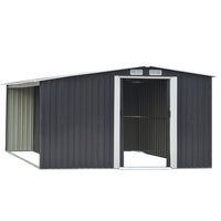 8x10ft Heavy-Duty Outdoor Shed – Galvanized Steel with Gable Top