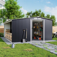 Open 8x10ft Garden Shed – Ideal for Lawn Mowers and Garden Tools
