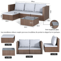 Functional Features of 5-Piece Rattan Sofa Set – Removable Cushions, Storage, Adjustable Sections