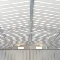 Reinforced Gabled Roof Interior of 10x12ft Metal Shed – Strong Ventilated Roof Design
