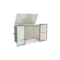 6x3ft Green Garden Bin Shed Size Chart – Detailed Dimensions for Outdoor Placement