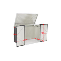 6x3ft Charcoal Black Bin Shed Dimensions – Size Diagram for Garden Installation