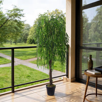 180cm Height Green Artificial Willow Tree Indoor Tall Potted Faux Realistic Plant