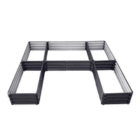 U-shaped Metal Raised Garden Bed in anthracite on white background - Sturdy and weather-resistant outdoor planter