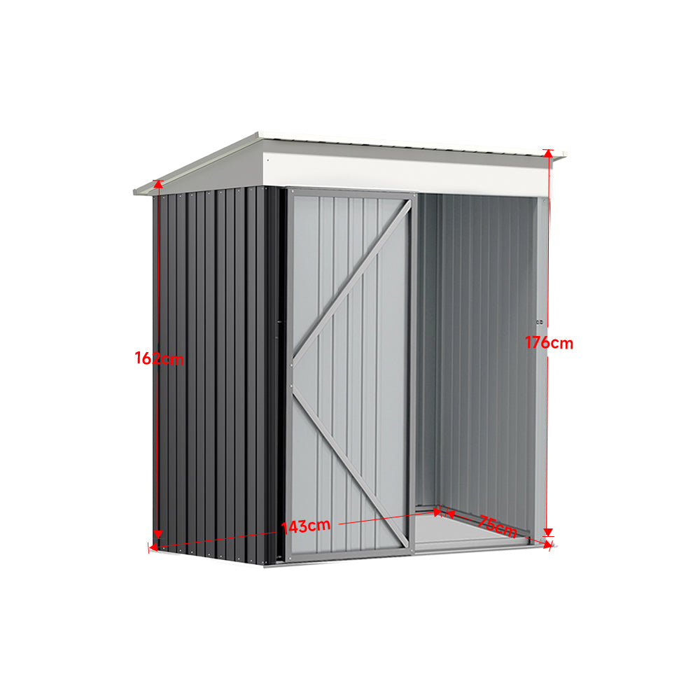 5x3ft Metal Shed Interior Dimensions – Spacious Tool Storage with Rack Layout