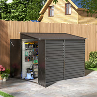 9x4.6ft Outdoor Lockable Steel Garden Storage Shed