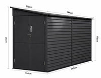 9x4.6ft Outdoor Lockable Steel Garden Storage Shed