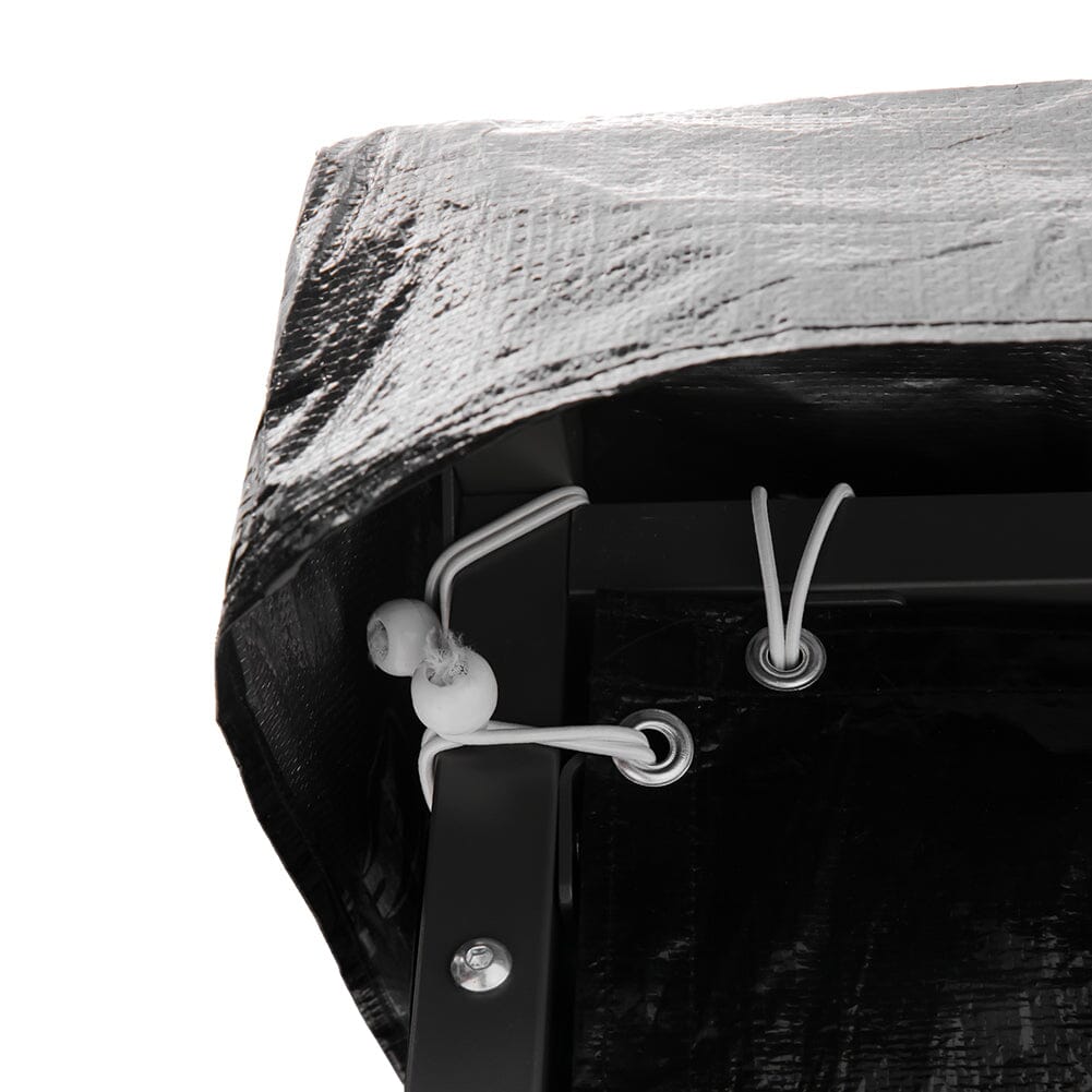 PE Roof Material Detail – Waterproof and UV-Resistant Cover for Large Wood Rack