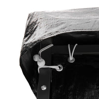 PE Roof Material Detail – Waterproof and UV-Resistant Cover for Large Wood Rack