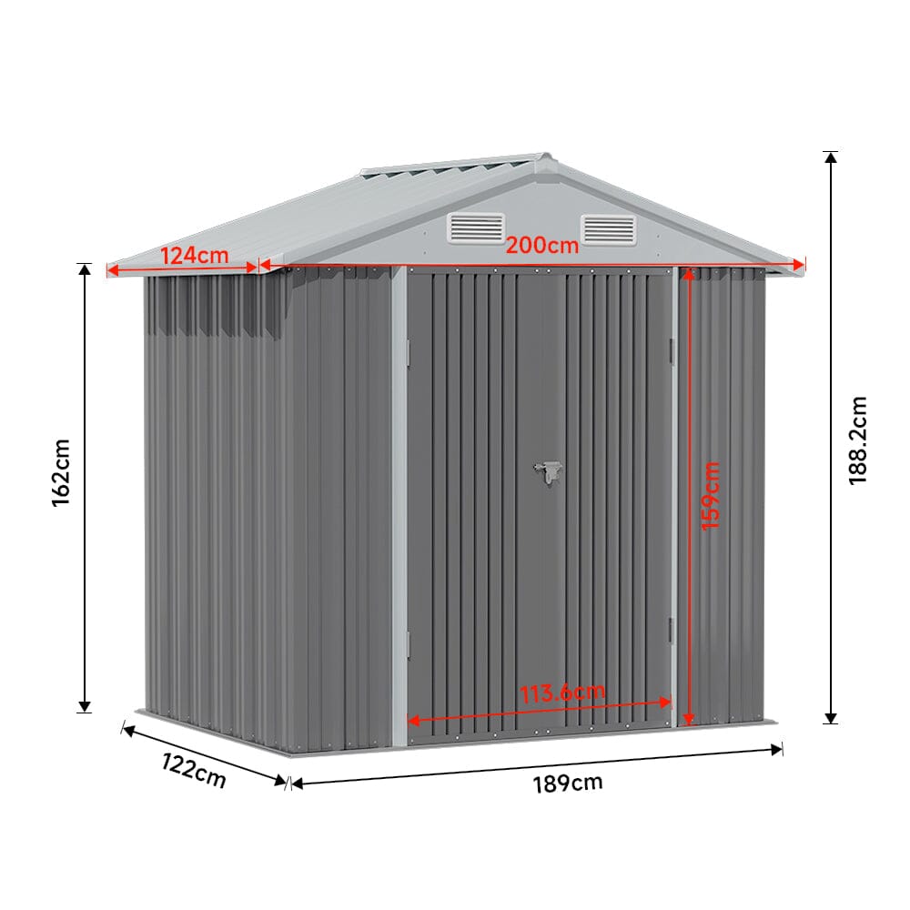 6x4ft Metal Garden Shed Dimensions – Size Guide for Outdoor Tool Storage Shed