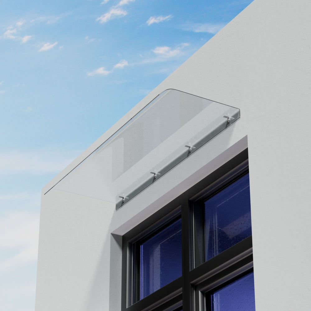 120cm Arc Transparent Awning Canopy for Windows and Doorways – Weatherproof Outdoor Shelter