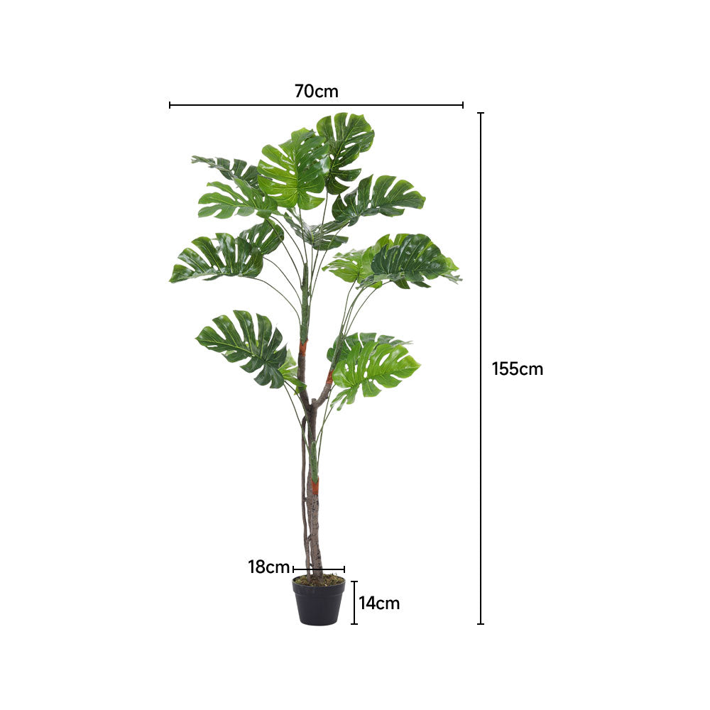 155cm Height Artificial Monstera Plant Indoor Faux Tropical Tree Realistic Decor