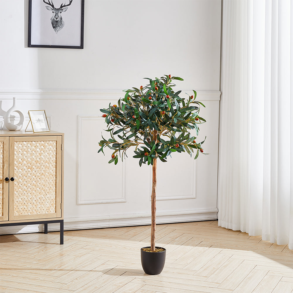 120cm Height Artificial Olive Tree Indoor Faux Mediterranean Plant Realistic Decor