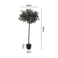 120cm Height Artificial Olive Tree Indoor Faux Mediterranean Plant Realistic Decor