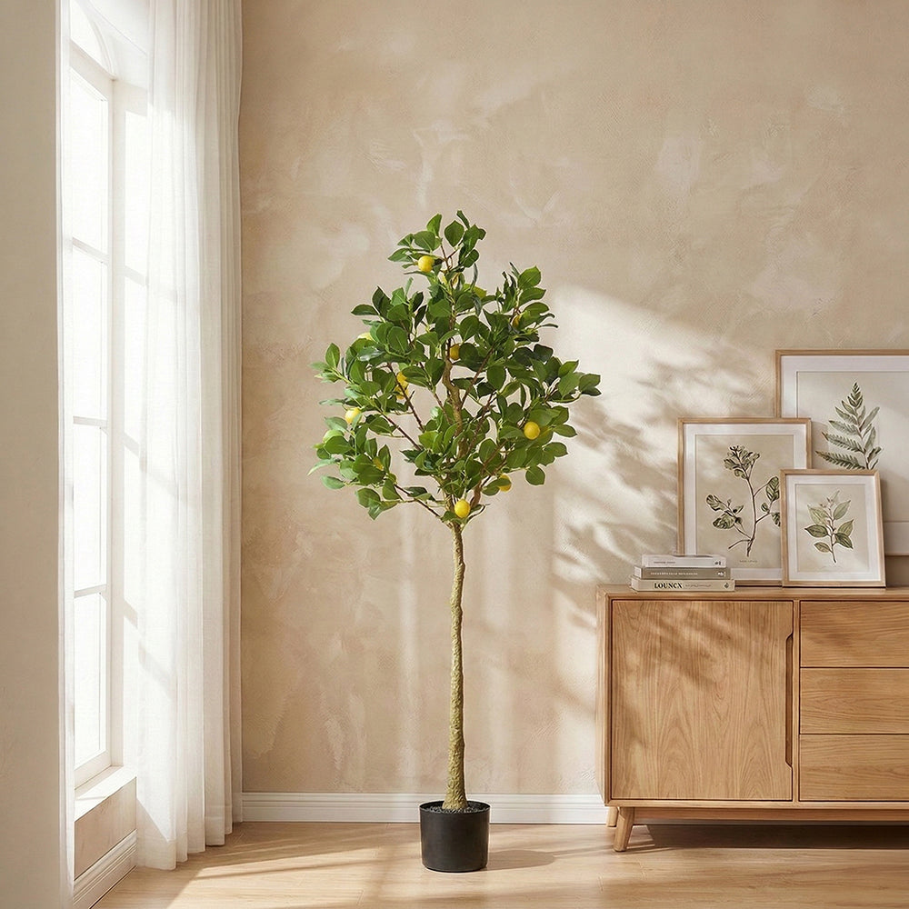 158cm Height Artificial Lemon Tree Indoor Faux Fruit Plant Realistic Home Decor