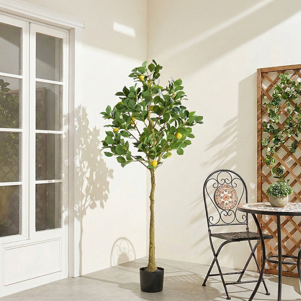 158cm Height Artificial Lemon Tree Indoor Faux Fruit Plant Realistic Home Decor