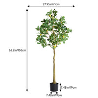 158cm Height Artificial Lemon Tree Indoor Faux Fruit Plant Realistic Home Decor