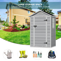 illustration showing four types of tools that can be stored inside 4x3ft garden shed