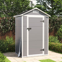 4x3ft apex roof garden shed with lockable door, durable outdoor storage house for tools and equipment