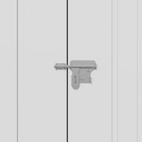 Durable Metal Garden Tool Shed Double Door Ventilated Apex Roof