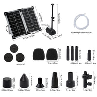 Solar-Powered Water Fountain Pump Kit Gardening Decor