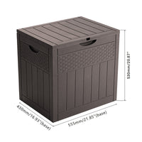 126L Wicker Effect Outdoor Garden Storage Box With Lockable Lid