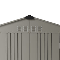 4x6FT Lockable Metal Garden Storage Shed with Lockable Door