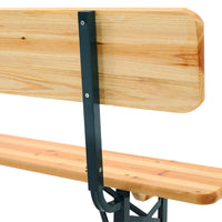 Close-Up of Bench Backrest – Smooth Brown Fir Wood Slats with Natural Grain Texture